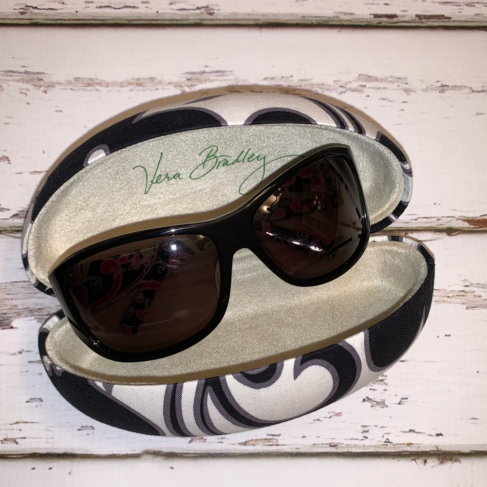 Vera Bradley Purple Punch Sunglasses with Day/Night Case